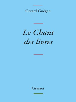 cover image of Le Chant des livres